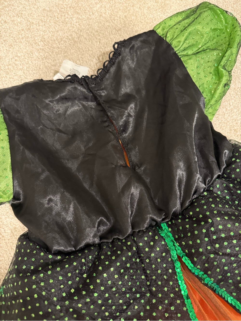 Rubie's Twinkle Witch Orange and Green Tulle Costume & Hat Sz S (lights up!) - Picture 7 of 12